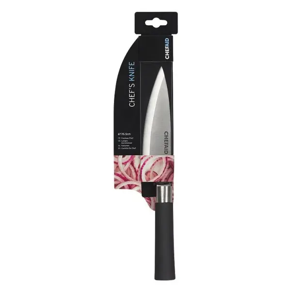 Chef Aid 6 Inch Chef's Knife with Soft Grip Handle