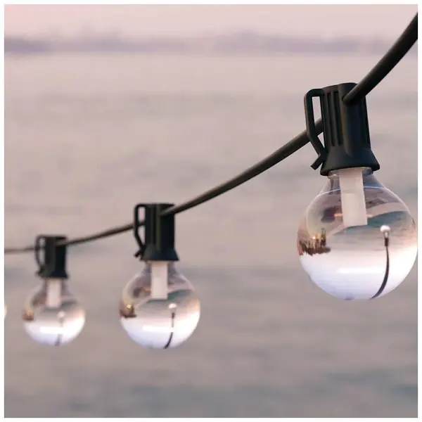 Solarcentre Falmouth USB Solar Festoon Lights, Set Of 25 Glass Bulbs