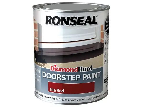 Ronseal Diamond Hard Verf voor Drempels Tegelrood, 750ml