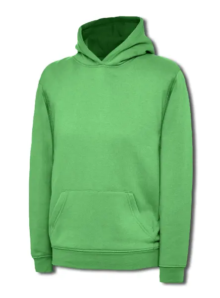 Uneek Kids' Hooded Jumper, Kelly Groen, Maat 3-4 Jaar