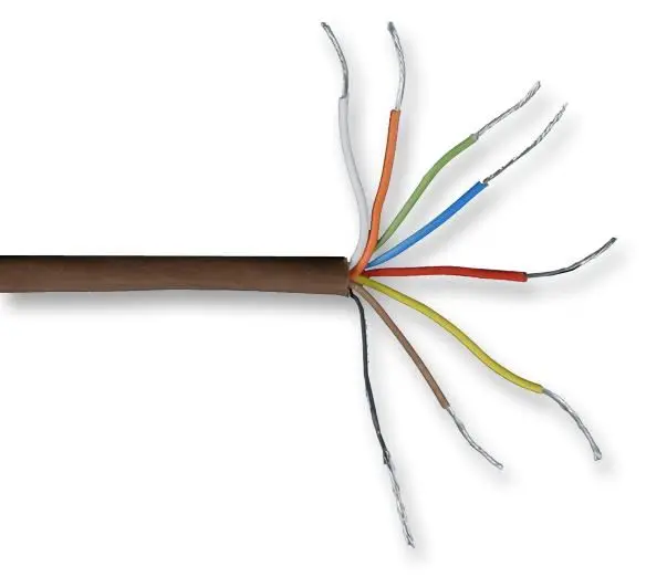 VENTCROFT SECURITY - 8-adriges Sicherheitskabel Braun 4,2mm Durchmesser 100m Sp