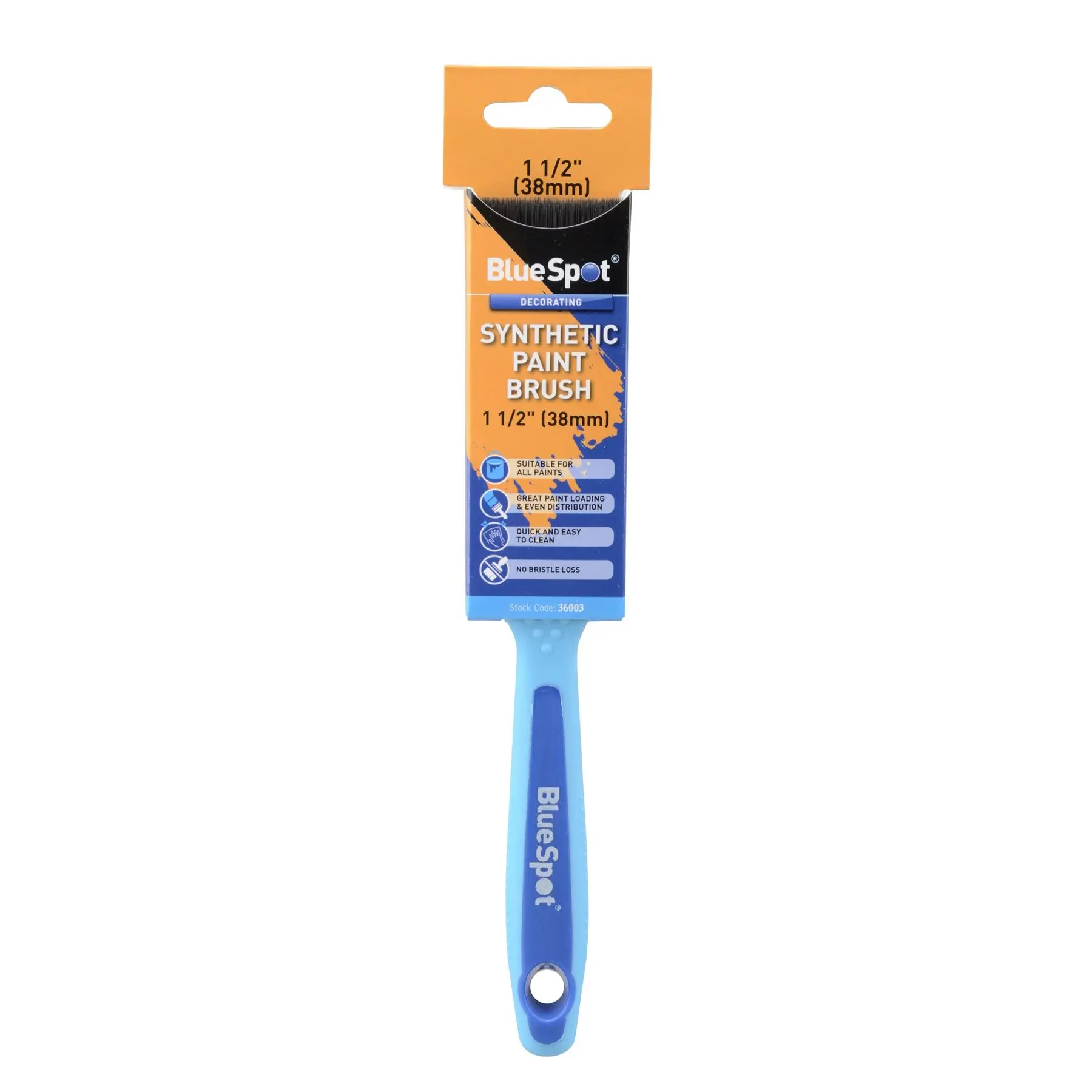Pinceau synthétique Blue Spot Tools 38 mm avec poignée antidérapante