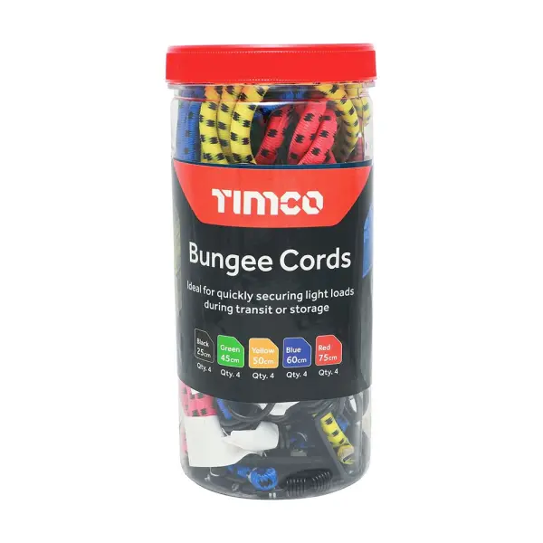 Timco - Kord Bungee Campuran (Saiz 20 keping)