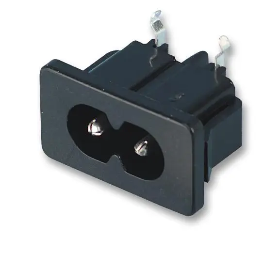 MULTICOMP C8 שקע IEC לכבל חשמל, הרכבה על מעגל מודפס, 2.5A 250VAC