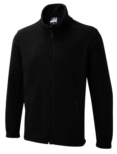 Uneek UX Full Zip Fleece - Black, Size L, Unisex