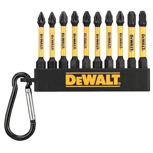 DeWalt 10pc Mixed Pozi Impact Ready FLEXTORQ Bits, 57 mm