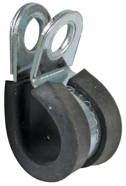 PRO POWER Gumičkou vyztužené P-klipsy s pozinkovaným povrchem, vnitřní průměr 5