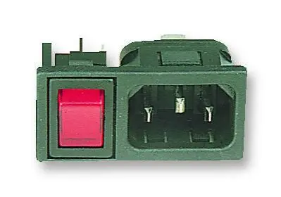 BULGIN LIMITED IEC 電源輸入插座 紅色開關