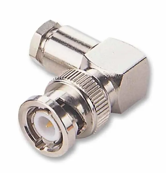 Multicomp Pro 50 Ohm BNC Right Angle Clamp Plug, RG174 Cable