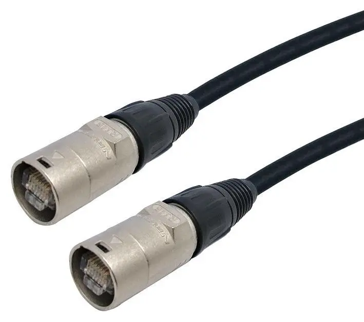 VDC Cat5e Neutrik Ethercon Κάβος RJ45, 15m Μαύρος
