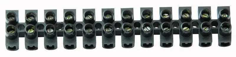 PRO POWER 12-Way Screw Terminal Block, 3A, Black