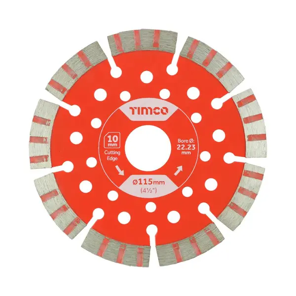 Timco - 專業鑽石切割片 - 分節式 (尺寸115 x 22.2 - 1片)