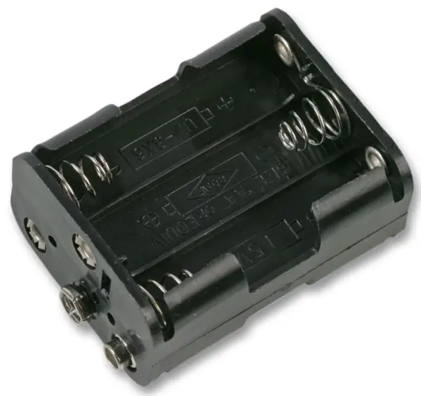 Pro Power 6x AA Battery Holder Black Snap Fit