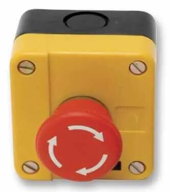RAAS Interruttore di Emergenza 22mm con Rilascio a Giro, Plastica