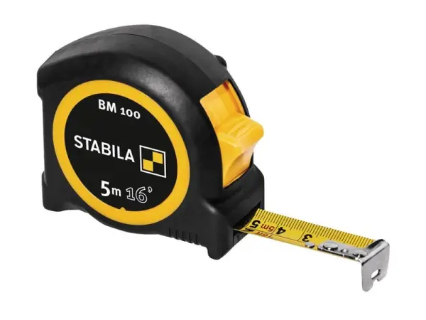Stabila BM 100 コンパクトポケット巻尺 5m/16ft