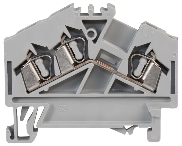 WAGO Limited 3 Conductor Through Terminal Block, Cage Clamp, 24A