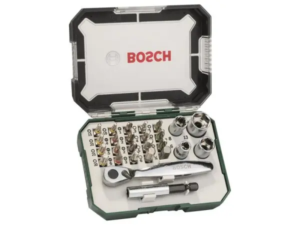 Bosch 26-Piece Screwdriver Bit & Ratchet Set