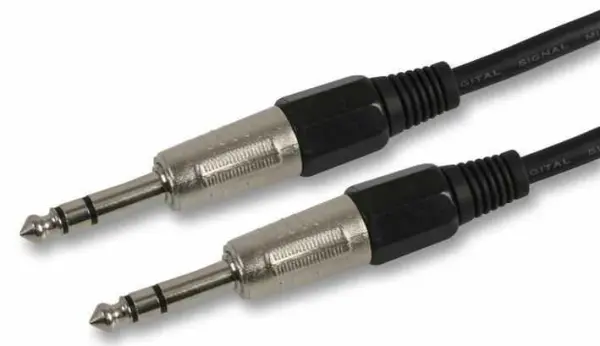 Pro Signal 6.35mm Stereo Jack Plug Lead, 5m, Black