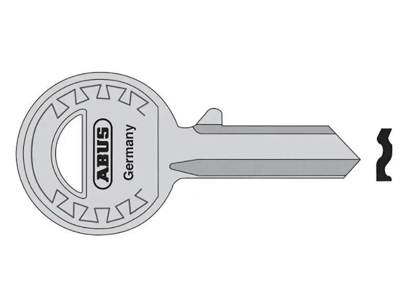 ABUS 24-41-885 Right Hand 4-Pin Key Blank