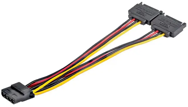STARTECH - Tiontúir Cumhachta SATA go LP4 Dúbailte, 150mm