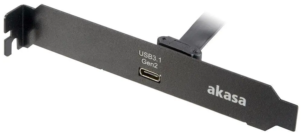 AKASA USB 3.1 Gen2 Type-C 내부 확장 케이블, 0.5m, 블랙