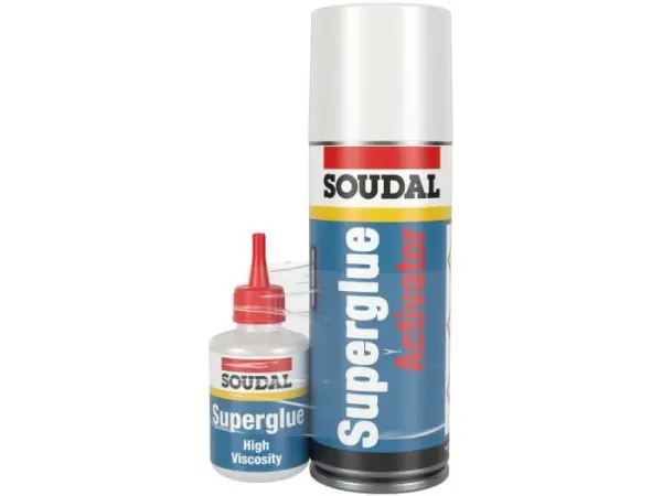 Soudal Hoogviskeuze Superlijm Kit met Activator Spray