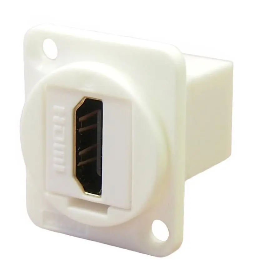 CLIFF HDMI Θύρα με διέλευση σήματος για στερέωση σε πάνελ, Λευκό, CSK οπές