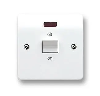 MK Logic Plus 32A DP Switch Unit with Neon, White