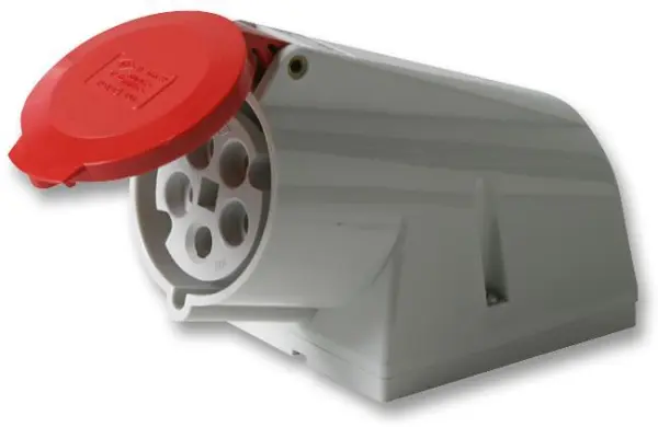 PRO POWER Tomada CEE 32A 415V Vermelha IP44 para Montagem em Superfície (3P+N+E
