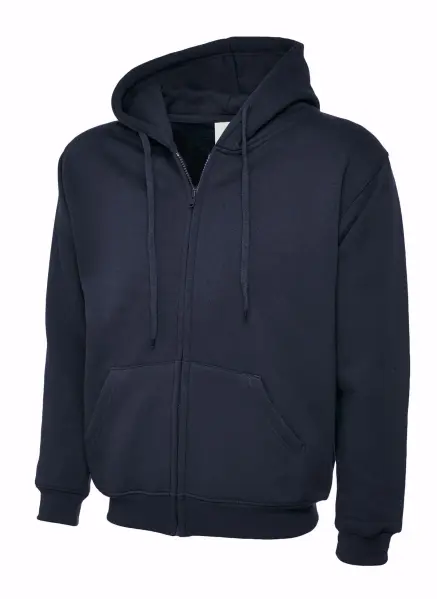 Uneek Unisex Classic Full Zip Hoodie - Navy (XS)
