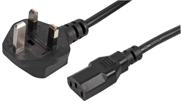 PRO ELEC Cable de Alimentación UK Plug a IEC C13, Negro, 1.5m