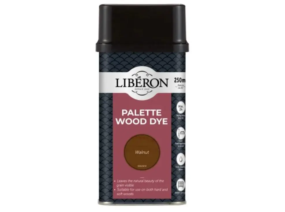 Liberon Wood Dye, Walnut, 250ml, Interior Use, Water-Based