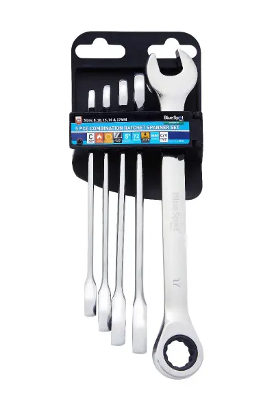 Blue Spot Tools - Set Spanar Ratet Gabungan 5 Keping (8-17mm)