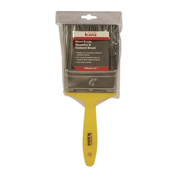 Raraion 4'' External Masonry & Cement Wall Brush, Yellow