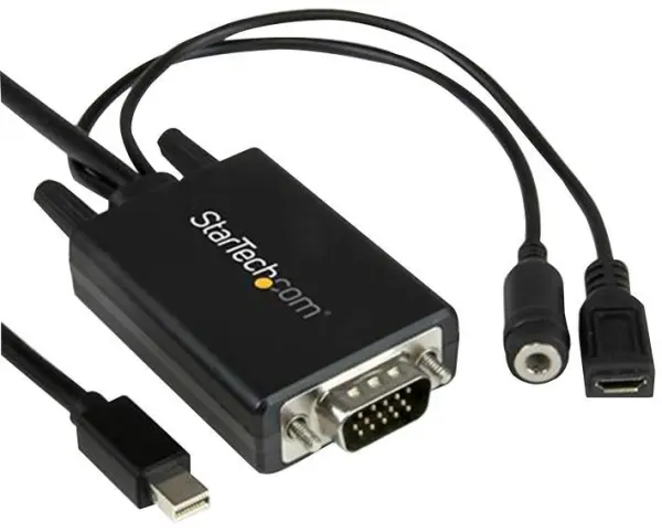 STARTECH 2m Mini DisplayPort to VGA Adapter with Audio