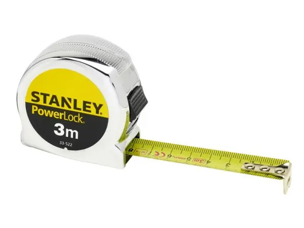 STANLEY Cinta Métrica PowerLock Classic Pocket, 3m, 19mm, Métrica