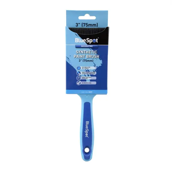 Blue Spot Tools Scuab Péinte 3in (75mm) Sintéiseach le Lámhán Bog