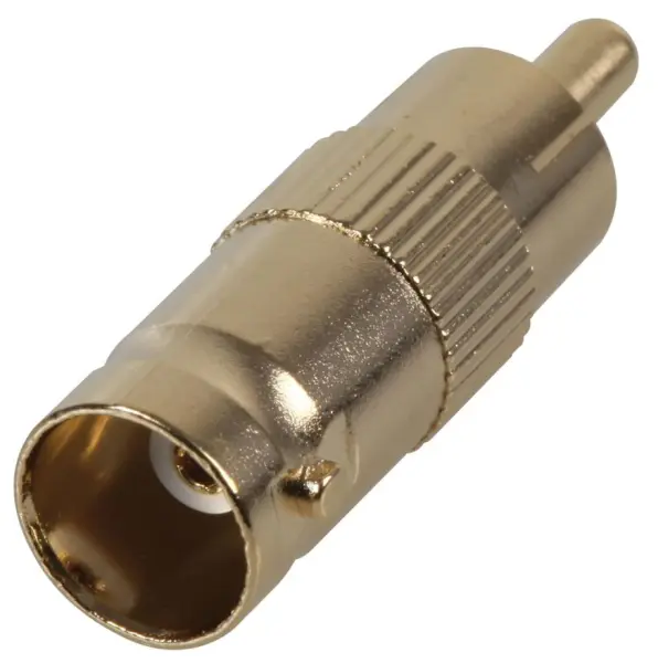 PRO-SIGNAL מתאם BNC נקב ל-RCA זכר, מצופה זהב