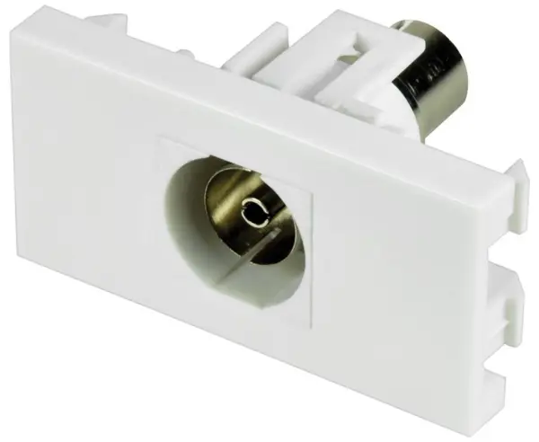 AV:LINK Coax Socket Wall Plate Module, 50mm x 25mm