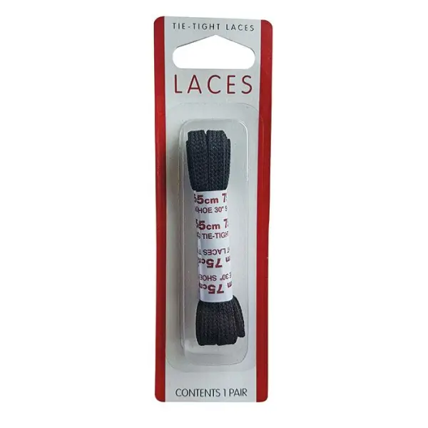 Flat Shoe Laces Black 75cm