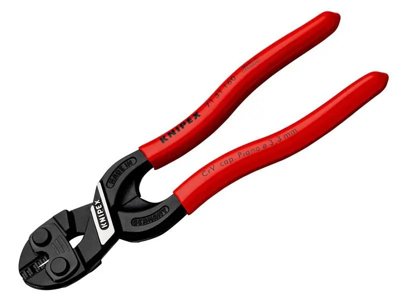 Knipex 71 31 160 CoBolt® Kompakt-Bolzenschneider mit PVC-Griff, 160mm