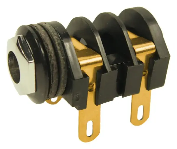 CLIFF 6,35mm Mono zásuvka Jack se zlatým povrchem a spínačem