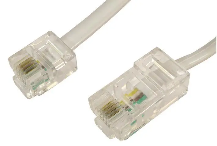 RARAION 화이트 RJ11 to RJ45 전화 케이블, 1m