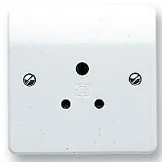 MK 5A Round Pin Socket Outlet, White
