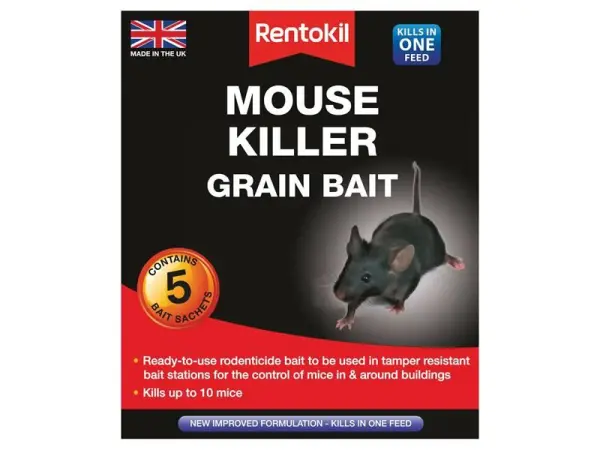 Rentokil Mouse Killer Grain Bait Sachets (5 Pack)