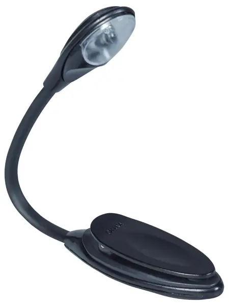 St Helens LED Reading Light with Clip, Black
