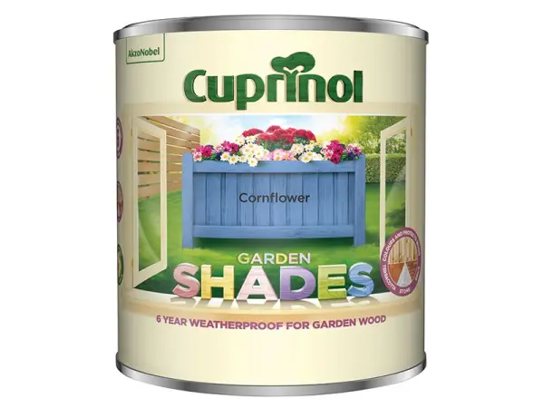 Cuprinol Garden Shades Pintura para Madera Azul Aciano, 1 Litro