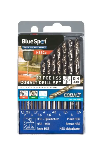 Blue Spot Juego de 13 Brocas Cobalto 5% (1.5-6.5mm)