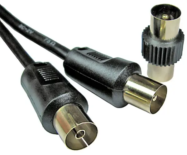 RARAION TV Aerial Coaxial Lead, Male to Female, 10m, Black