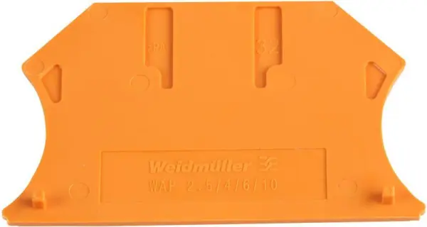WEIDMULLER WAP 2.5-10 Plaque de fond pour rail DIN, Orange
